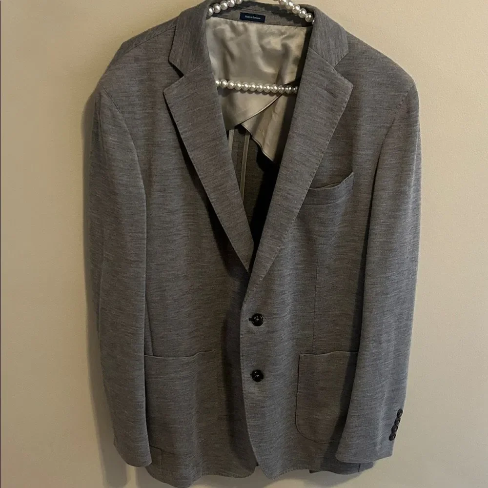 Peter Millar Crown Crafted Holden Gale Gray Jersey Soft Men’s Jacket. Size 44R